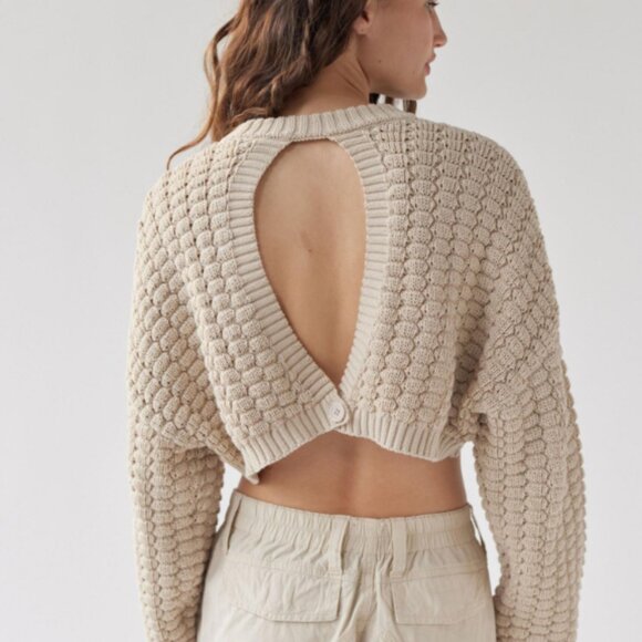 Milk It Glare Knit Cutout Sweater Size 8 - Picture 14 of 15